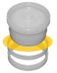 1730-SE: XRF Sample Cup with “Snap-Post” Venting and Seratted Edge, Single Open End; 1.21