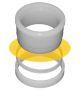 1930-SE: XRF Sample Cups for Top Sample Filling with Serrated Edge, Double Open Ends; 1.25